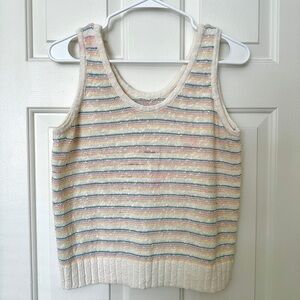 Striped Multicolor Knit Tank Top